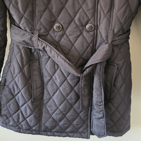 UK2LA 12 Old Money Cottagecore Fall Lightweight Diamond Quilted Belted Coat - Picture 7 of 12